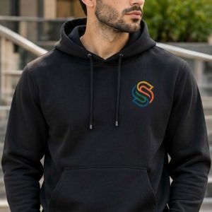 Men's Essential Black Hoodie